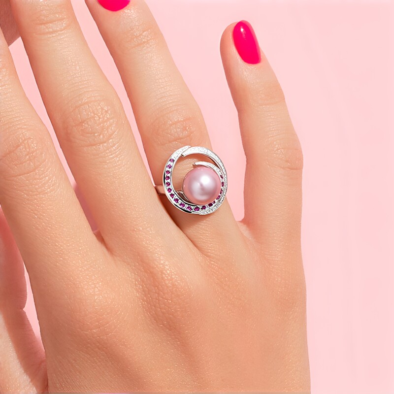 Bague en argent et Perle Ming (TPC)