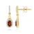 Boucles d'oreilles en or et Zircon rouge de Kings Plains