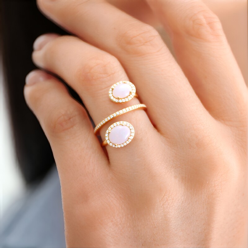 Bague en argent et Opale d'Australie