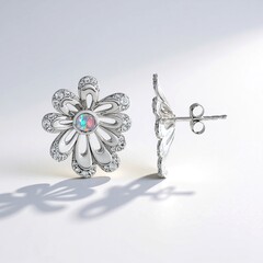 Orecchini in argento con Opale di Welo (de Melo Essence)