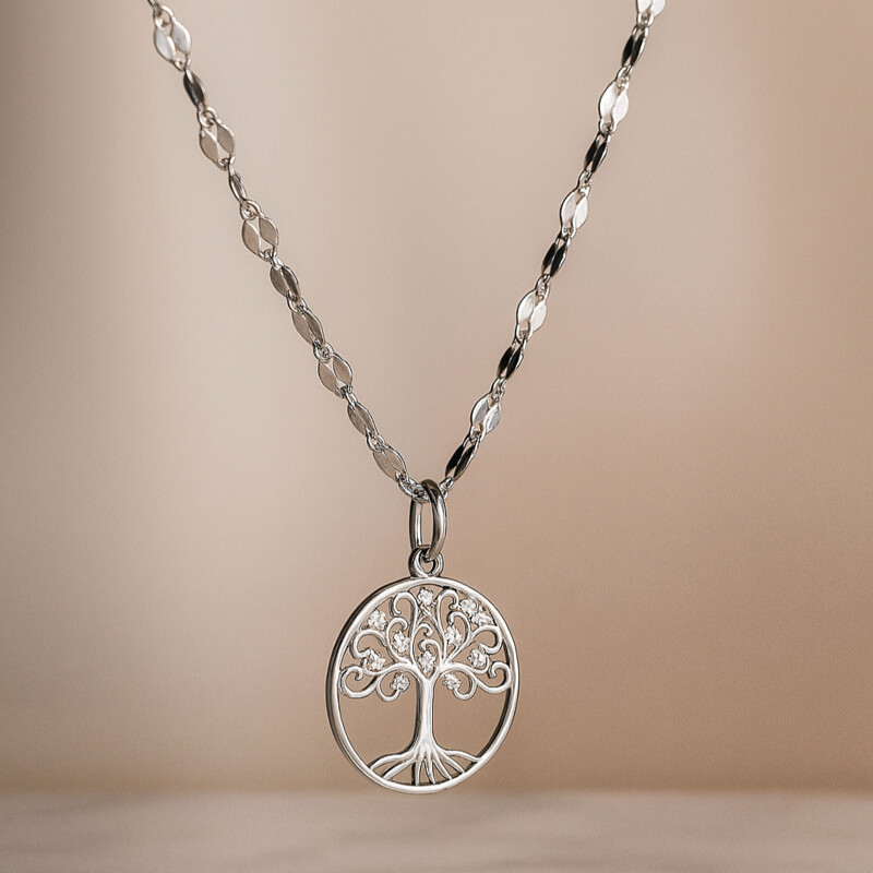 Collar en plata con Zircón