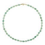 Grüner Aventurin-Silberhalskette