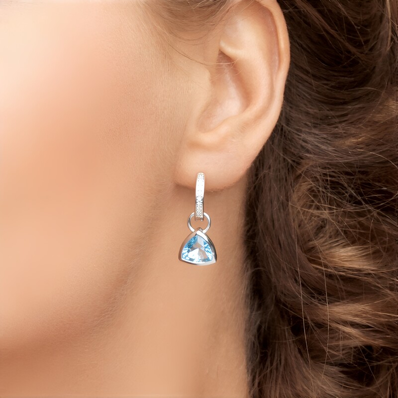 Pendientes en plata con Topacio azul cielo