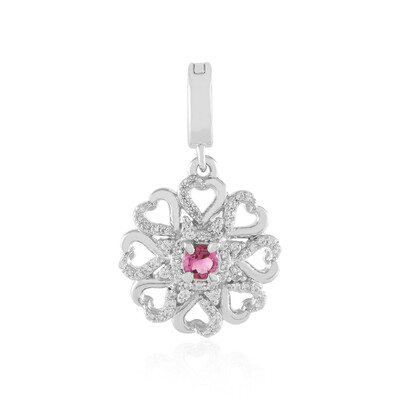 Pendentif en argent et Tourmaline rose du Nigéria