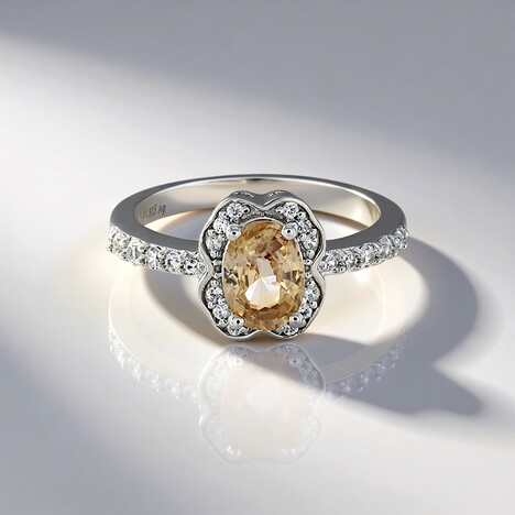 Anello in argento con Zircone Canarino