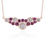 Collana in argento con Pietra di Luna Bianca (KM by Juwelo)