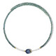 Collana rigida in acciaio con Cianite del Nepal (Riya)