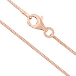 925er Silber-Schlangenkette - 45 cm - 3,8 g - rosévergoldet