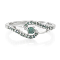 Bague en argent et Diamant fantaisie