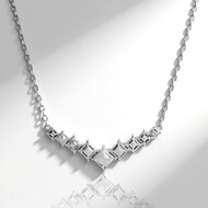 Collar en plata con Topacio blanco