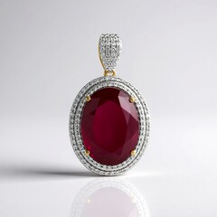 Ciondolo in argento con Zaffiro Rosa del Madagascar