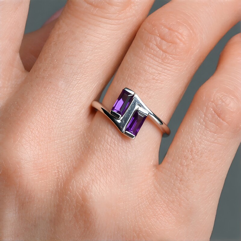 Moroccan Amethyst Silver Ring