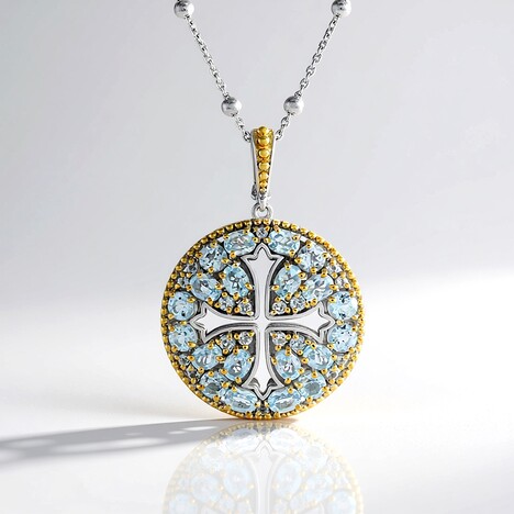 Collana in argento con Topazio Blu Cielo (Dallas Prince Designs)