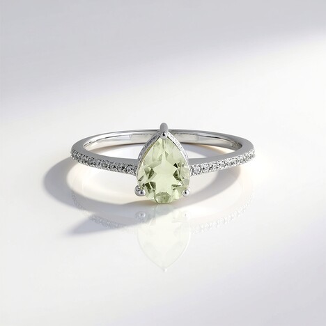 Anello in argento con Ametista Verde