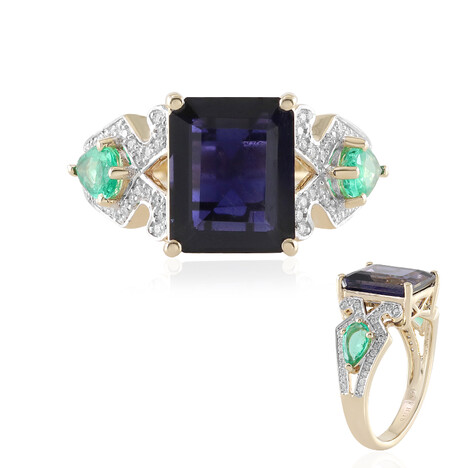 Anillo en oro con Iolita (SUHANA)