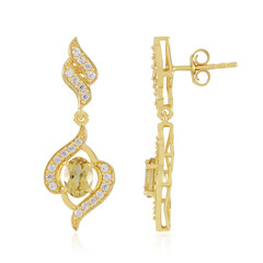 Pendientes en plata con Berilo amarillo