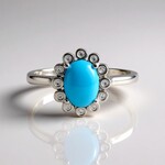 Anello in argento con Turchese Sleeping Beauty (Faszination Türkis)