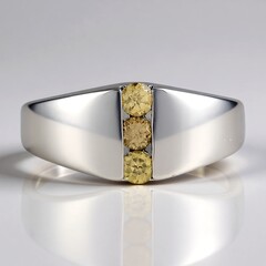 Anello in argento con Zircone Giallo