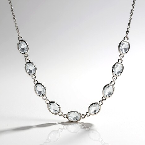 Collier en argent et Topaze blanche