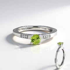 Anello in argento con Peridoto