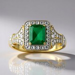 Anello in oro con Smeraldo Zambia (Adela Gold)