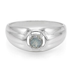 Zilveren herenring met een spectroliet