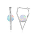 Pendientes en plata con Ópalo de Welo (de Melo Essence)