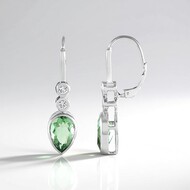 Pendientes en plata con Fluorita verde