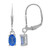 Zilveren oorbellen met Indigo blauwe topaasstenen