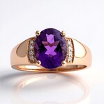 Bague en or et Améthyste