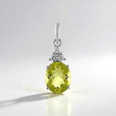 Ciondolo in argento con Quarzo Limone