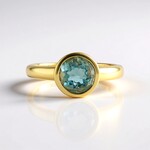 Anello in argento con Fluorite Blu Caraibico