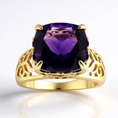 Anello in argento con Ametista del Marocco