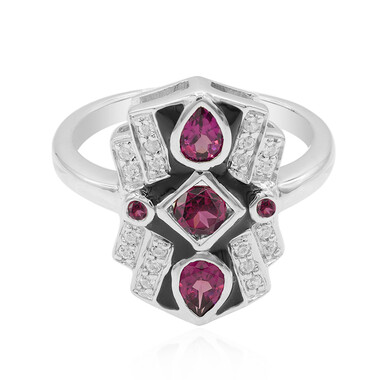 Anello in argento con Rodolite