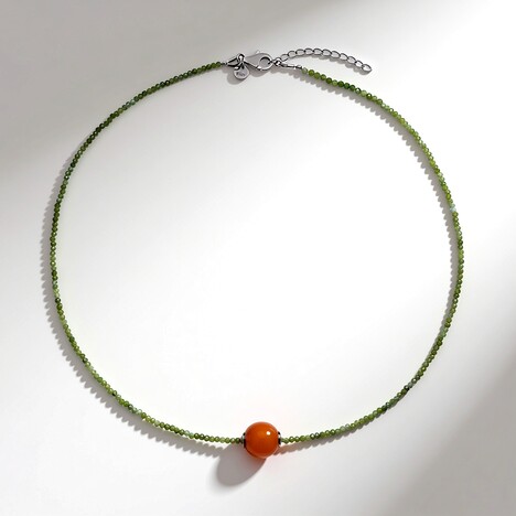 Collier en argent et Cornaline (MONOSONO COLLECTION)