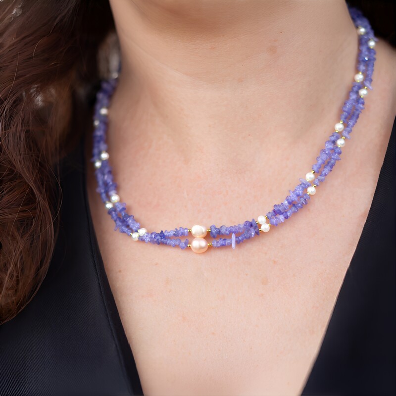 Collana in argento con Tanzanite