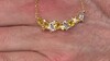 Zilveren halsketting met een Gele Ceylon saffier