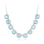 Collier en argent et Topaze bleu ciel