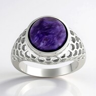 Anello in argento con Charoite