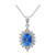 Indigoblauer Topas-Silberhalskette
