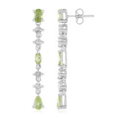 Zilveren oorbellen met peridoots