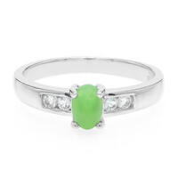 Anillo en plata con Crisoprasa imperial