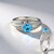 Anello in argento con Topazio Blu Svizzero