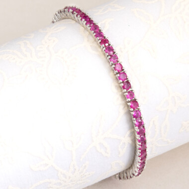 Madagaskar-Rubin-Silberarmband