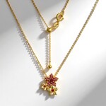 Collana in argento con Rodolite