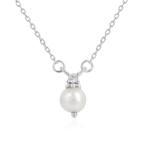 Collar en plata con Perla blanca Freshwater