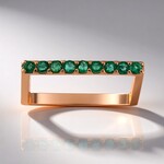 Anello in argento con Smeraldo Brasiliano