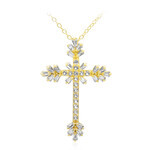 Zilveren halsketting met witte topaasstenen