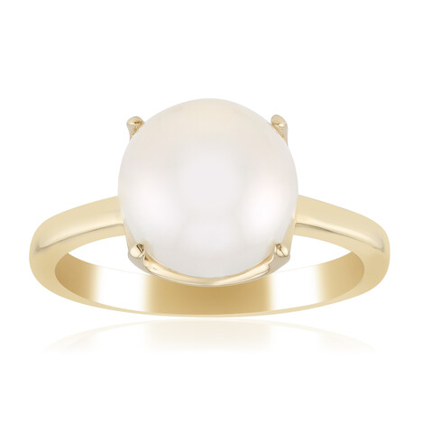 Zilveren ring met een Witte zoetwater kweekparel (TPC)