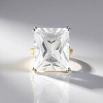 Anello in argento con Quarzo Bianco (Gems en Vogue)